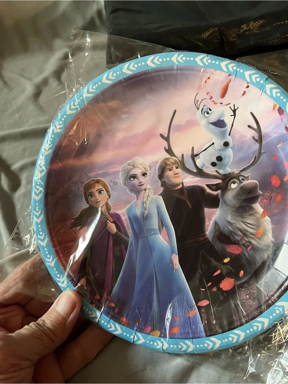 Frozen-Themed Blue Party Plates and Napkins Set Bundle